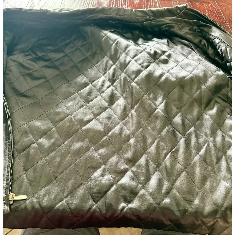 Black Leather Bomber Jacket Vintage